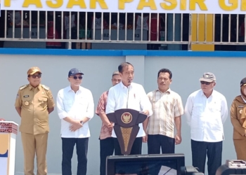 Foto. Presiden Joko Widodo (Jokowi) meresmikan proyek strategis nasional (PSN) Pasar Pasir Gintung di Bandar Lampung, Senin, 26 Agustus 2024