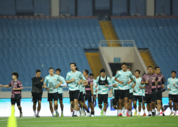 sesi latihan Timnas Indonesia