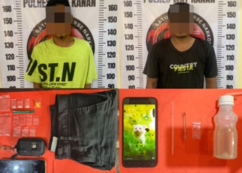 Dua Penyalahguna Sabu-sabu Ditangkap di Way Kanan