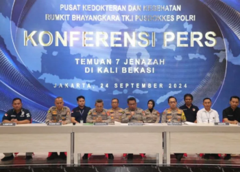 Konferensi pers kasus temuan 7 jasad di Kali Bekasi, Selasa, 24 September 2024. Dok/Antara