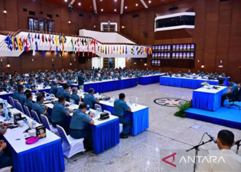 TNI AL menggelar rapat koordinasi khusus intelijen di Auditorium Denma Mabesal, Jakarta, Kamis (12/9/2024). ANTARA/HO-Dinas Penerangan TNI Angkatan Laut.