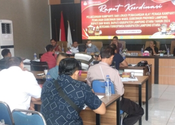 Pleno KPU Lampung Utara. (Foto: Lampost.co/ Fajar Nofitra)