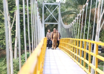 Jembatan di Lamteng yang dibangun era Bupati Musa Ahmad