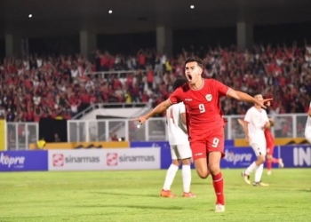 Jens Raven saat Indonesia vs Yaman