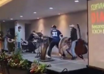 Aksi pembubaran acara diskusi di Kemang, Jakarta. Tangkapan Layar X