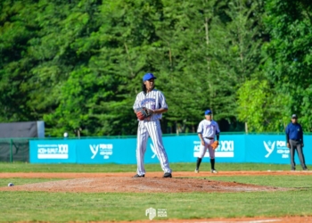 bisbol banten vs LampungLaga perdana tim bisbol Lampung melawan Banten. Laga berlangsung di lapangan Universitas Syah Kuala, Minggu (1/9/2024). Dok KONI Lampung
