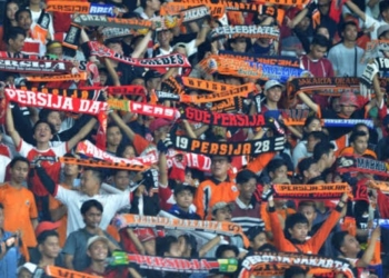 Suporter Persija, The Jakmania. ANTARA FOTO