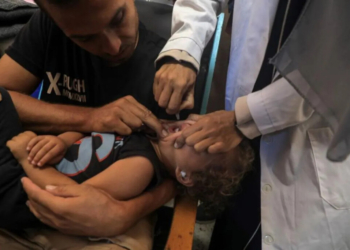 vaksinasi polio di gaza
