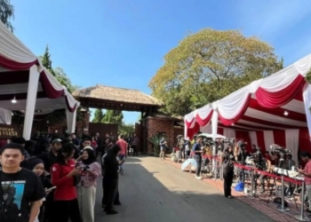 Situasi jelang pembekalan para wakil menteri di kediaman Prabowo Subianto, Hambalang, Kabupaten Bogor, Jawa Barat, Kamis (17/10/2024). Dok/Antara