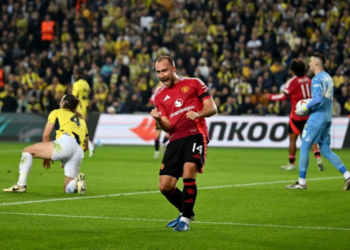 Gelandang Manchester United Christian Eriksen (14)