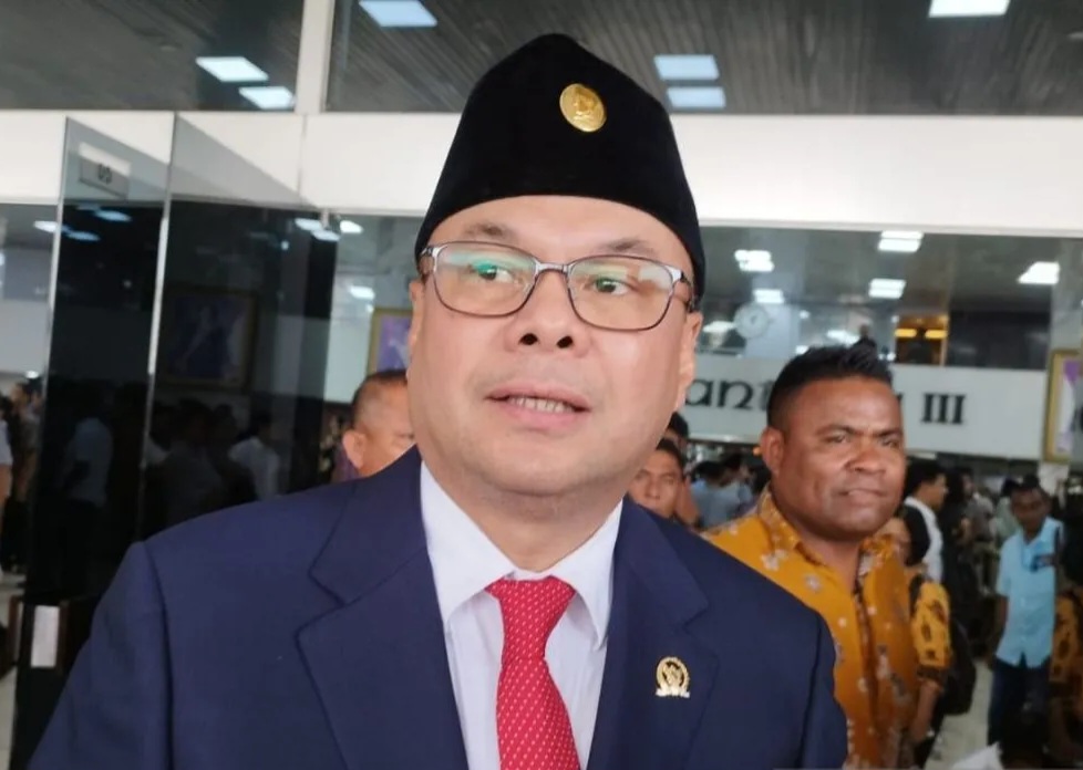 Anggota DPR RI terpilih Romy Soekarno di Kompleks Parlemen, Jakarta, Selasa (1/10/2024). Dok/Antara