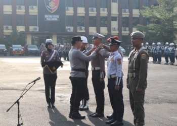Apel akbar Polda Lampung dan polres jajaran Polda Lampung. Dok