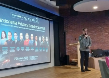 Kebocoran Data. Partner Dentons HPRP Andre Rahadian diskusi Indonesia Privacy Leader Summit 2024 bertema Dua Tahun UU PDP: Refleksi, Tantangan, dan Masa Depan Perlindungan Data Pribadi di Indonesia di Binus University, Kampus FX Senayan, Jakarta, Kamis (17/10/2024).