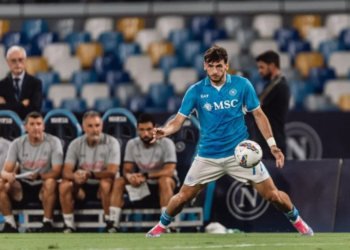 Pemain Napoli asal Georgia Khvicha Kvaratskhelia.