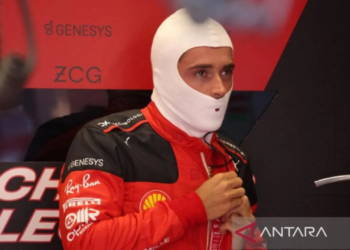 Pembalap Ferrari Charles Leclerc
