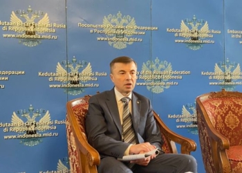 Indonesia Bergabung BRICS. Duta Besar Rusia untuk Indonesia Sergey Tolchenov dalam pembaruan media di kediamannya di Jakarta, Senin, 28 Oktober 2024. (Medcom.id)