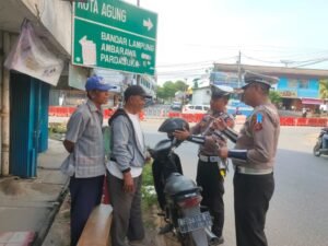 Operasi Zebra Krakatau Polres Pringsewu Patroli di Titik Rawan