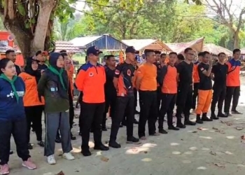 Foto : Pemaparan materi dalam penanggulangan bencana oleh BPBD Provinsi Lampung.