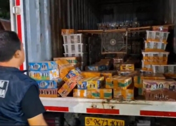 Penyelundupan ribuan ekor burung tanpa dokumen di Pelabuhan Bandar Bakau Jaya, Bakauheni, Selasa, 15