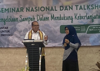 Foto: Seminar nasional dan Talkshow Pengelolaan Sampah dalam Mendukung Kegiatan Keberlanjutan Lingkungan di Urban Hotel, Pringsewu, Rabu, 31 Oktober 2024.