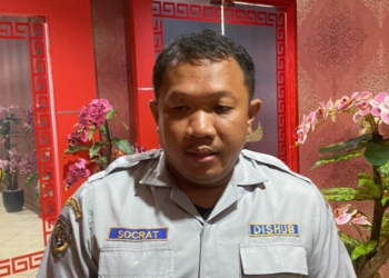 Anggaran Perbaikan Marka Jalan Bandar Lampung. Kepala Dishub Bandar Lampung, Socrat Pringgodanu. Lampost.co/Andre Prasetyo Nugroho