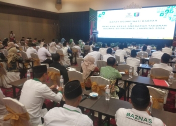 Rapat Koordinasi Baznas se-Provinsi Lampung di Emersia Hotel, Jumat, 8 November 2024.