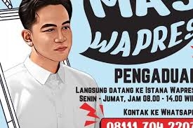 Wakil Presiden Gibran Rakabuming Raka meresmikan layanan pengaduan langsung bernama "Lapor Mas Wapres" untuk warga Indonesia yang memiliki keluhan atau permasalahan.