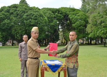 Ribuan Anggota Linmas di Lambar Siap Amankan Pilkada