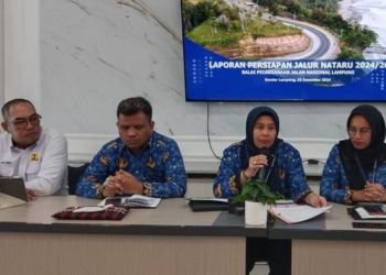 BPJN Paparkan Kondisi jalan Nasional di Lampung