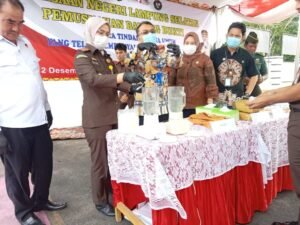 Kejari Lamsel Musnahkan Sabu hingga Kulit Trenggiling Bernilai Miliaran