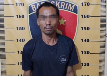 Tunggal (35) warga Kelurahan Pesawahan, Teluk Betung Selatan, terciduk Unit Reskrim Polsek Teluk Betung Selatan. Dok. Polresta Bandar Lampung