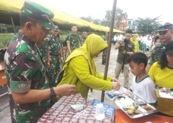 Korem 043/Gatam menggelar Gerakan Tanam Sayur Mayur dan Makan Bergizi Sehat, Selasa 10 Desember 2024. Foto Andi Apriadi