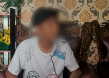 Serangan geng motor Bandar Lampung. JR sepupu korban penyerangan gengster di Jalan dr. Harun 1, Bandar Lampung. Lampost.co/Umar Robbani