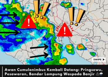 Update informasi cuaca dari BMKG Stasiun Meteorologi Kelas I Radin Inten II Lampung. Dok BMKG