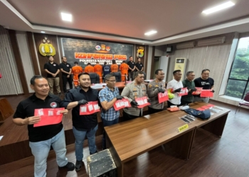 Polresta Bandar Lampung melakukan ekspose barang bukti narkoba, Jumat, 31 januari 2025. (Foto: Lampost.co/Asrul)