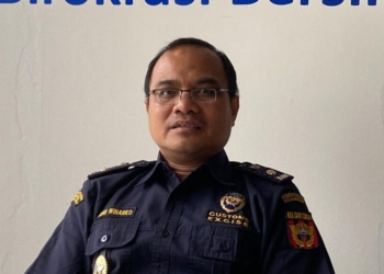 Rokok ilegal Lampung. Kepala Seksi Bimbingan Kepatuhan dan Hubungan Masyarakat Kanwil DJBC Sumbagbar, Heri Winarko, Kamis, 9 Januari 2025. Lampost.co/Atika