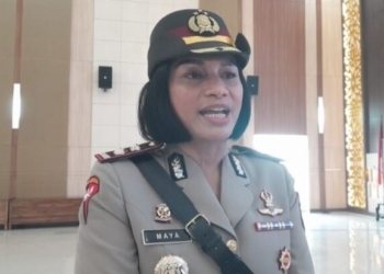 Diskualifikasi calon bupati Pesawaran Aries Sandi Darma Putra. Kapolres Pesawaran AKBP Maya Henny Hitijahubessy. Dok