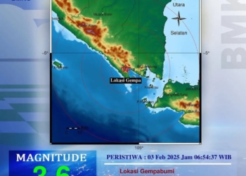 Badan Meteorologi Klimatologi dan Geofisika (BMKG) menyampaikan informasi gempa bumi.