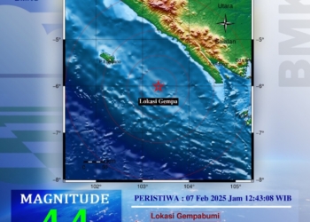 Badan Meteorologi Klimatologi dan Geofisika (BMKG) menyampaikan informasi gempa bumi