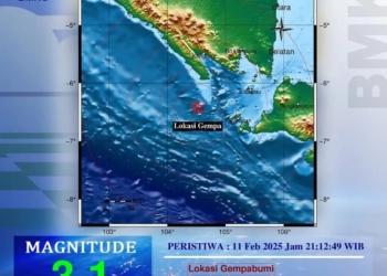 BMKG menyampaikan informasi mengenai gempa bumi.
