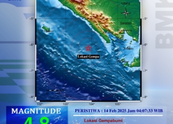 BMKG menyampaikan informasi mengenai gempa bumi.