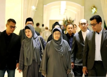 Presiden Kelima RI Megawati Soekarnoputri tiba di bandara Al Bateen Executive Airport, Abu Dhabi, UEA, Jumat (14/2/2025). ANTARA/HO-PDIP/pri.