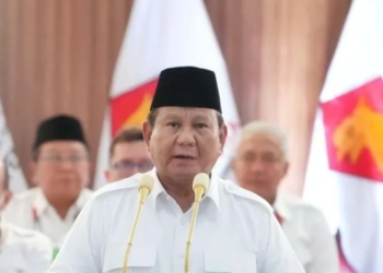Presiden Prabowo Subianto saat Kongres Luar Biasa (KLB) Partai Gerindra di Hambalang, Bogor, Jawa Barat, Kamis (13/2/2024). ANTARA/HO-Gerindra.