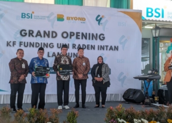 Grand opening BSI kantor fungsional (KF) Funding UIN Raden Intan Lampung, Rabu, 5 Februari 2025. Lampost.co/Umar Robbani