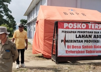 Aset Tanah Pemprov Lampung di Sabah Balau. Posko terpadu untuk pengaduan masyarakat Sabah Balau (Lampung Selatan) dan Sukarame (Bandar Lampung). Lampost.co/Atika