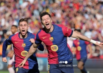 Barcelona Menang 4-1 atas Girona, Lewandowski Cetak Dua Gol