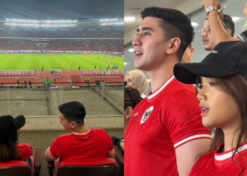 Verrell Bramasta Dukung Tim Garuda, Hadiri Laga Kualifikasi Piala Dunia 2026 Bersama Fuji. Dok