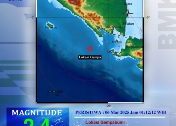 Badan Meteorologi Klimatologi dan Geofisika (BMKG) menyampaikan update informasi gempa