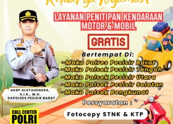 Polres Pesisir Barat Terima Penitipan Motor Saat Mudik