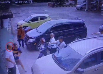 Polresta Bandar Lampung. Tangkapan layar rekaman CCTV saat pelaku beraksi.